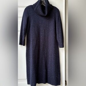 TALBOTS cowl turtleneck sweater Dress Speckled Design 3/4 sleeve large petite